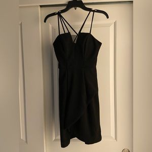 City Studio Strappy Black Mini Dress